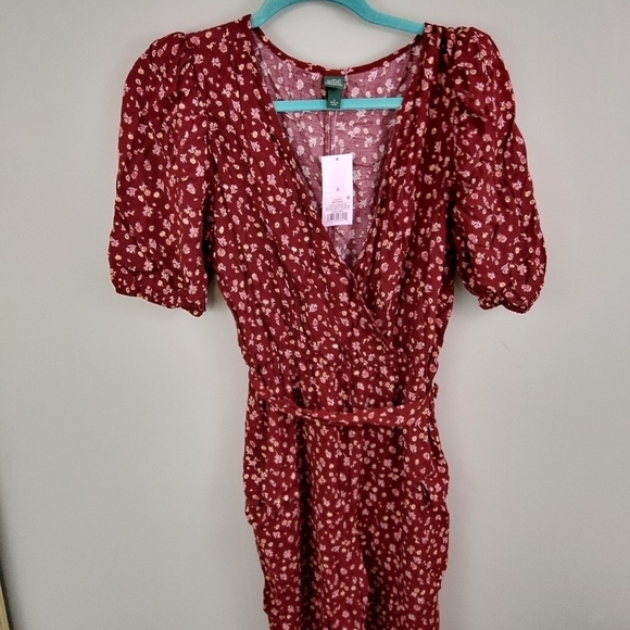 Wild Fable Berry Maroon Jumpsuit with Belt NWT - Picture 6 of 8